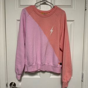 Aviator nation lightening bolt crewneck sweatshirt